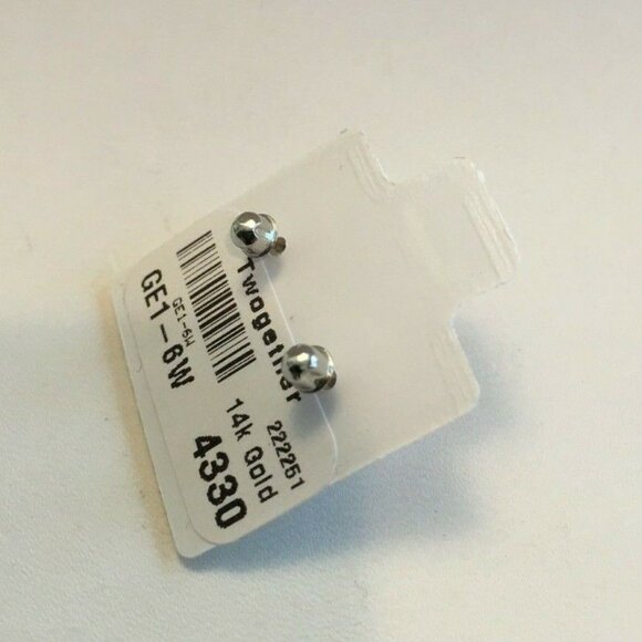 2ct ROUND FLAWLESS LAB SIMULATED DIAMOND STUD EARRINGS 14K SOLID WHITE GOLD - Picture 7 of 7